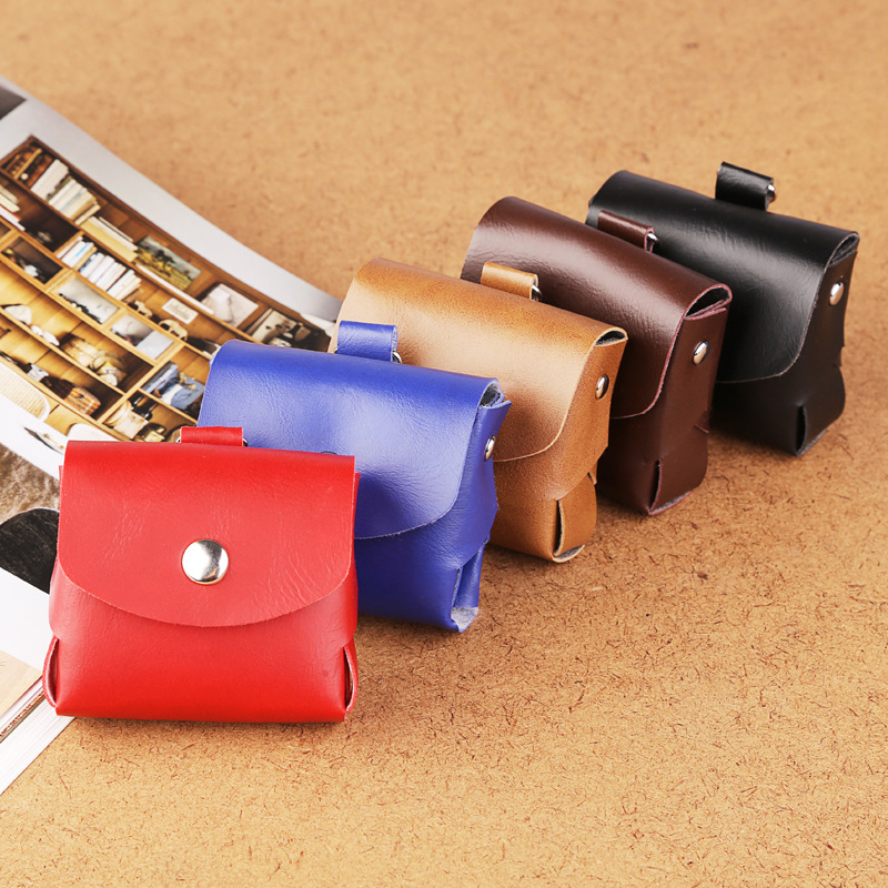 跨境3C数码包数据线皮革收纳袋耳机线零钱袋可印LOGO礼品皮革小包