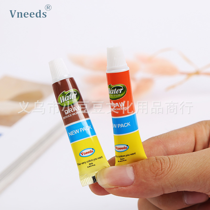 Vneeds12色9ml12ml水彩颜料套装初学者绘画美术液体水彩厂家批发详情9