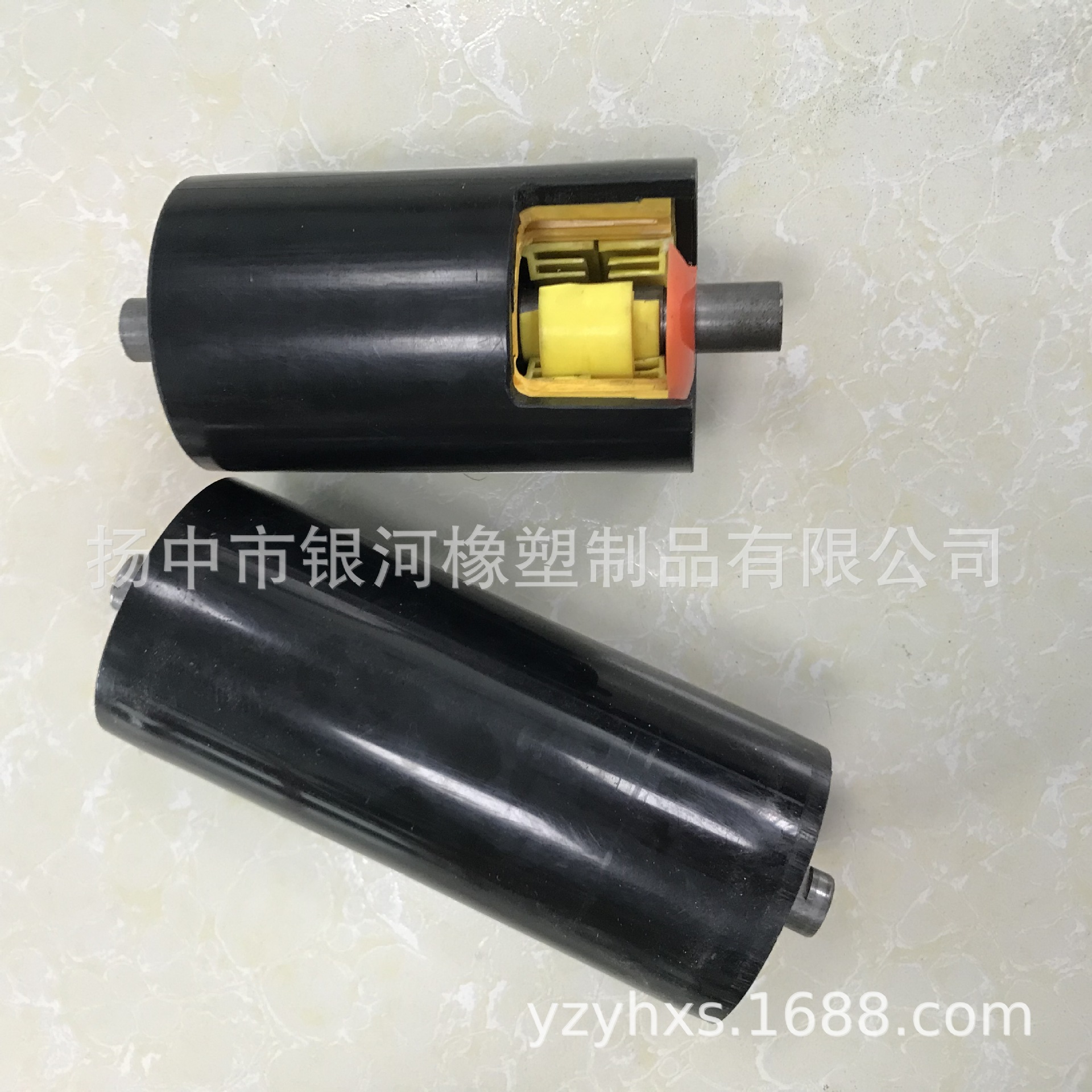 超高分子量聚乙烯输送机缓冲托辊 增强尼龙托辊 耐磨塑料槽型辊子