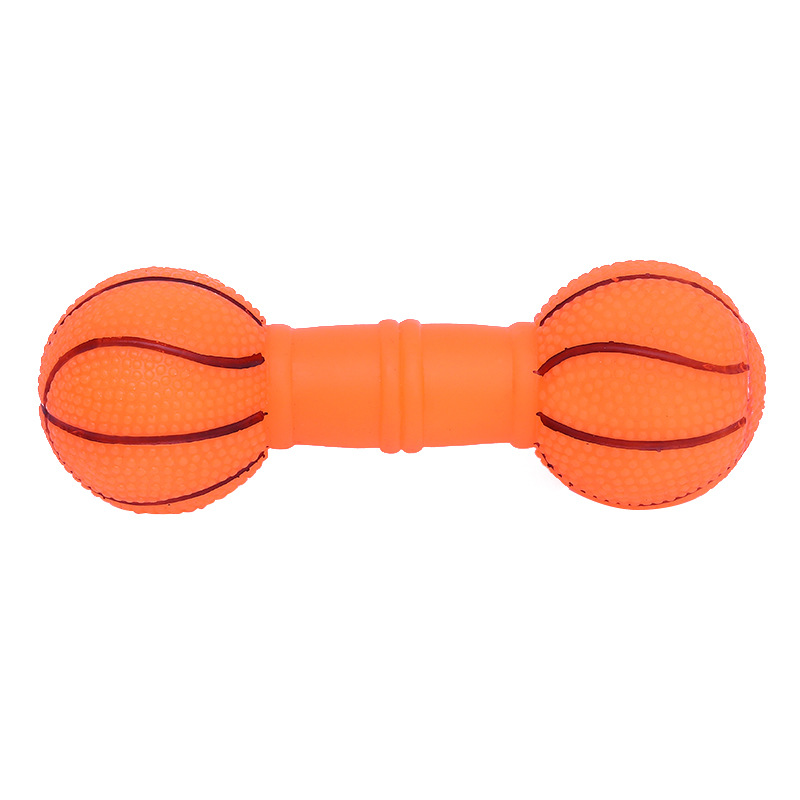 Fábrica al por mayor juguete para mascotas con mancuernas juguete de vinilo entrenamiento perro lanzando suministros de juguete para perros