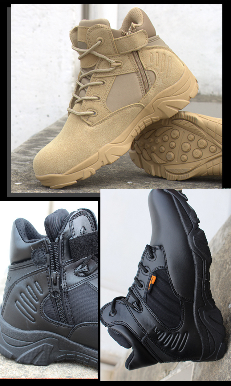 Hiking Trekking Shoes Military Desert Tactical Boot Army Breathable Hunting Climbing Work Shoes Ankle Boots Plus Size