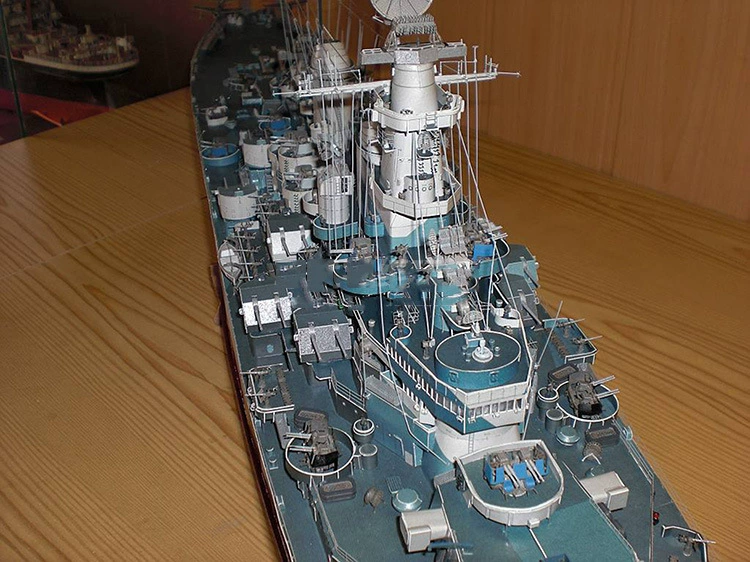 Paper Model USS Missouri Battleship (1:280), 96 cm Finished, Advanced DIY Kit