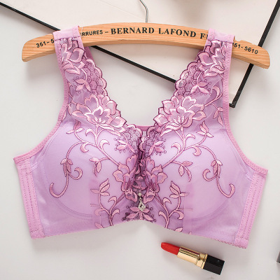 155 Large Bras Cup Anti emptied strapless Embroidery vest Gather Adjustment type mm Ms. thin section