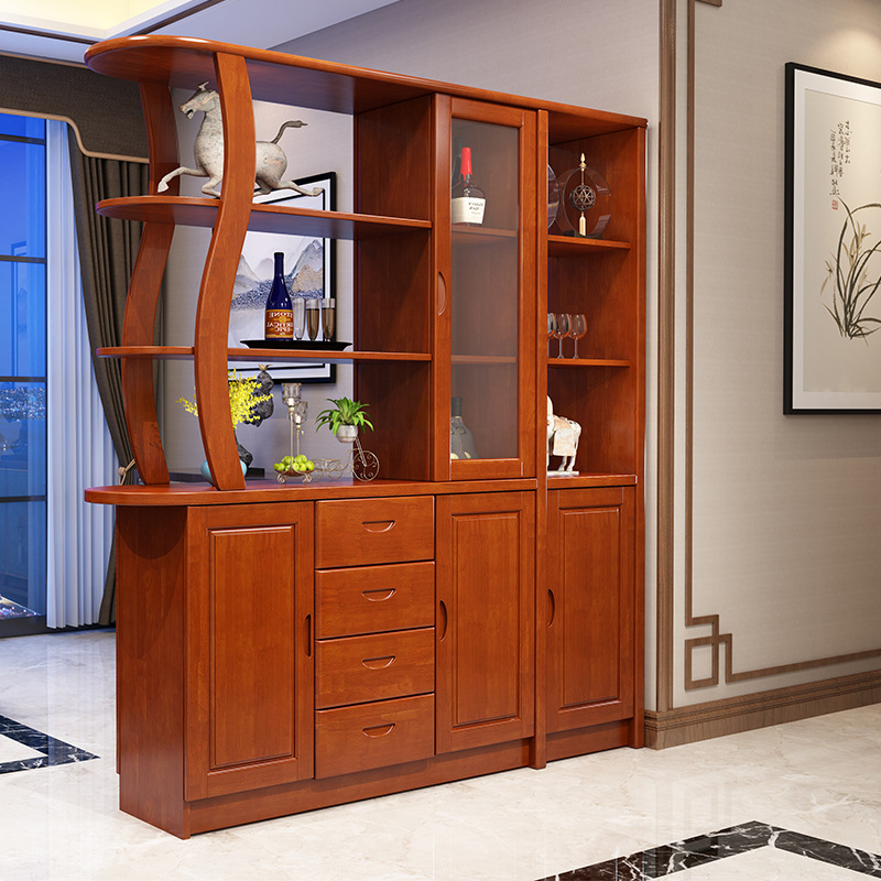 Modern minimalist Solid wood doors Hall cabinet Entrance cabinet Wine cabinet a living room Two-sided Between the Cabinet Office Partition cabinet screen Curio