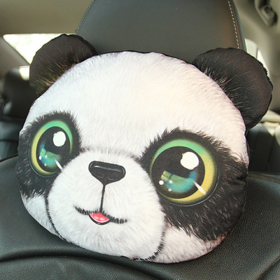 3D哈士奇汽车头枕车载颈枕座椅枕头护颈枕卡通车用靠枕车内饰用品|ms