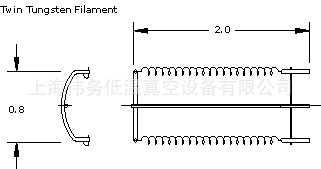 MDC Vacuum 432001 TWIN TUNGSTEN FILAMENT, BAYARD-ALPERT GAUG