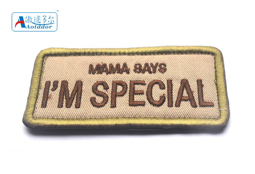 Dog patch MAMA say i'm special embroidered cloth patch Mom says I'm special Velcro stamp