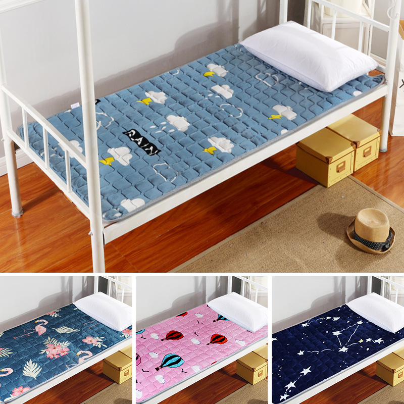 法兰绒床垫学生宿舍单人0.9m床褥子可折叠水洗榻榻米垫子厂家批发|ms