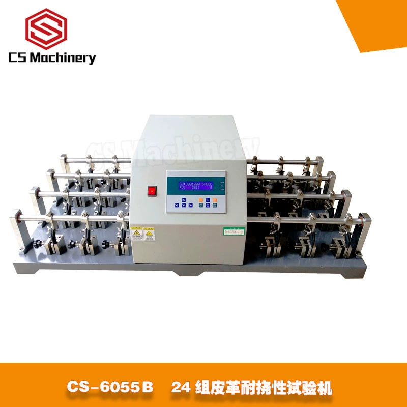 Новая модель изогибочного тестера изогибостойкости кожи (24 группы) из Гуандуна для испытания синтетической кожи и обуви на изгиб и холодную гибку.