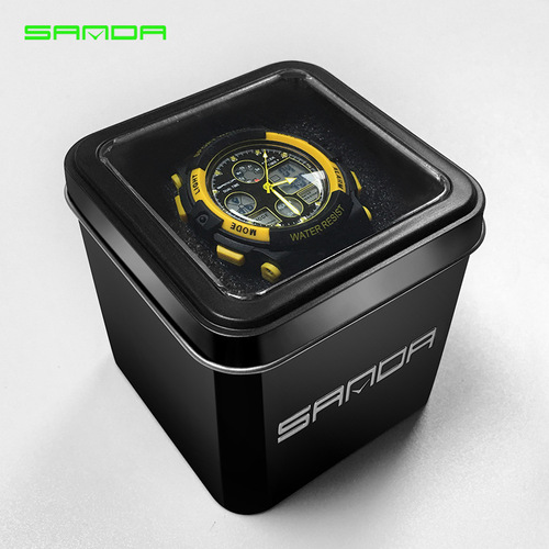 SANDA watch manufacturer wholesale original packaging iron box set box paper box electronic watch outdoor sports watch box