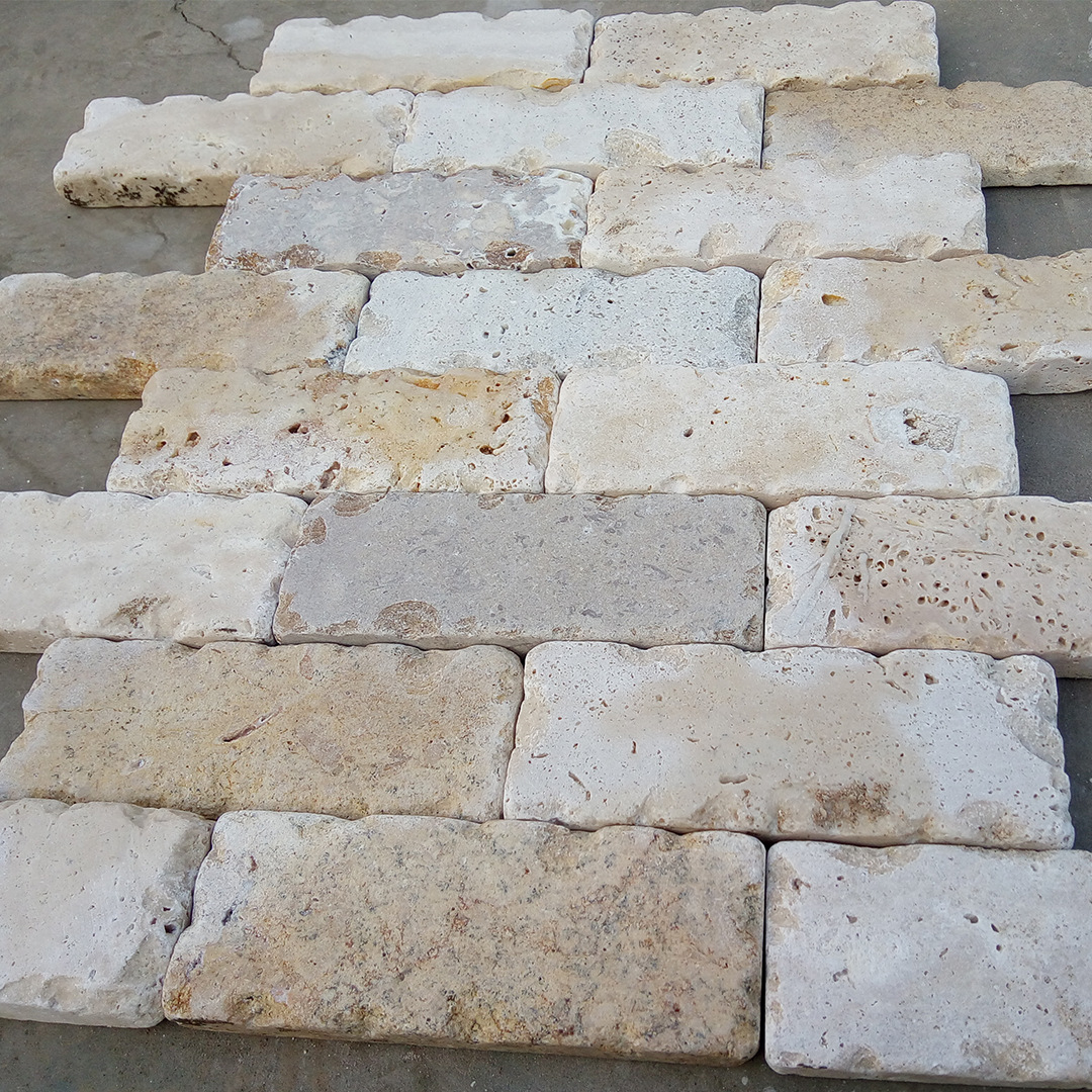 Manufactor Direct selling White cavity-stone rectangular brick lace floor tile Indoor and outdoor Simplicity Generous Fireproof Moisture-proof Versatile Home Furnishing style