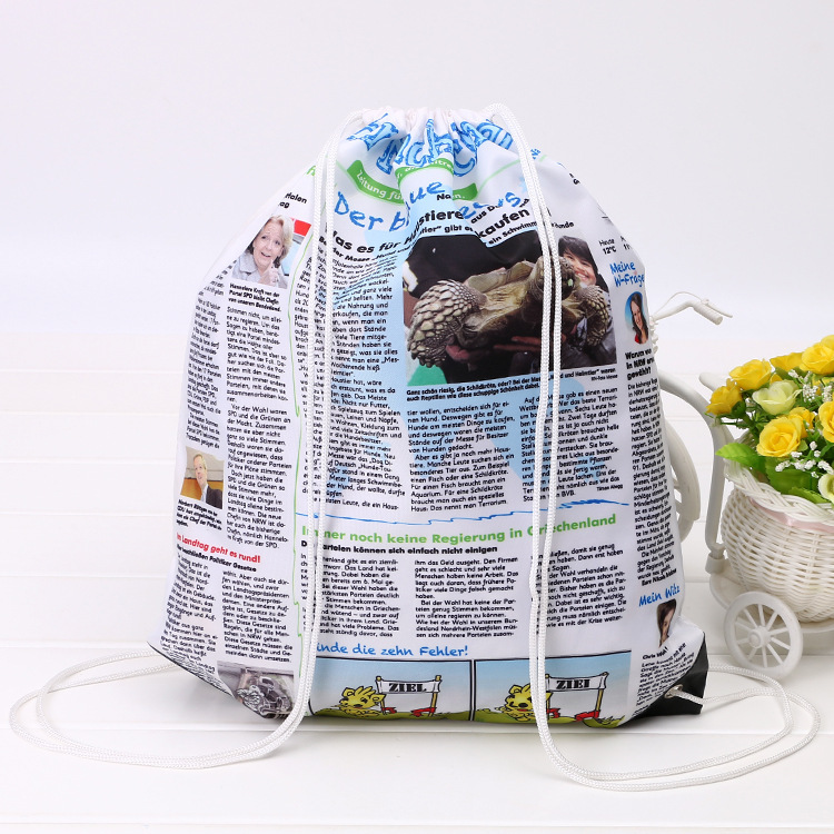 厂家定制印花棉布袋拉绳束口袋 抽绳帆布袋背包袋全棉束口袋