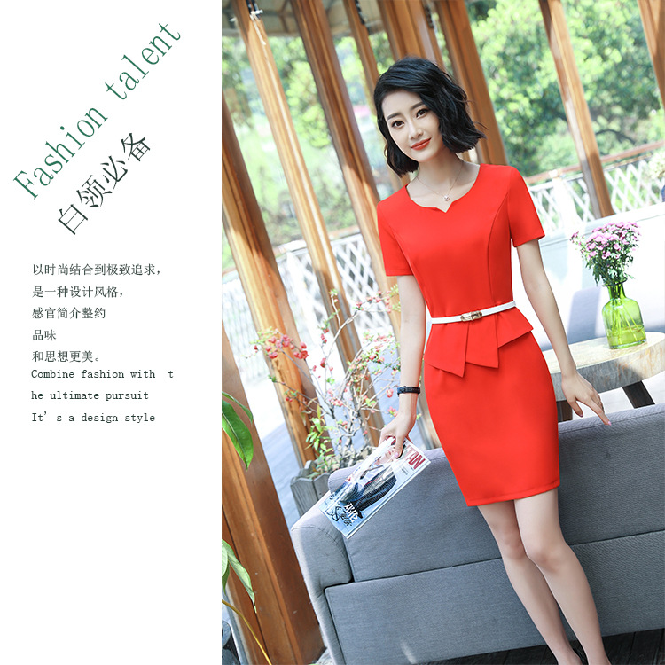 职业装工作服女装套装春夏2018时尚西装连衣裙OL气质商务正装套裙