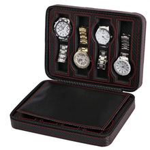 手表盒 手表拉链包收纳包 8位手表收纳包手表盒皮包 便携式拉链手