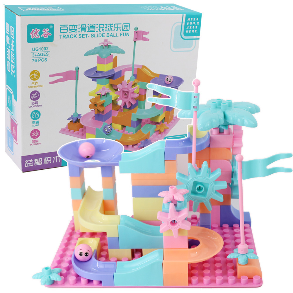 UG1002 compatible Building blocks grain Plastic Mosaic Assemble Building blocks Slide ball diy Toys
