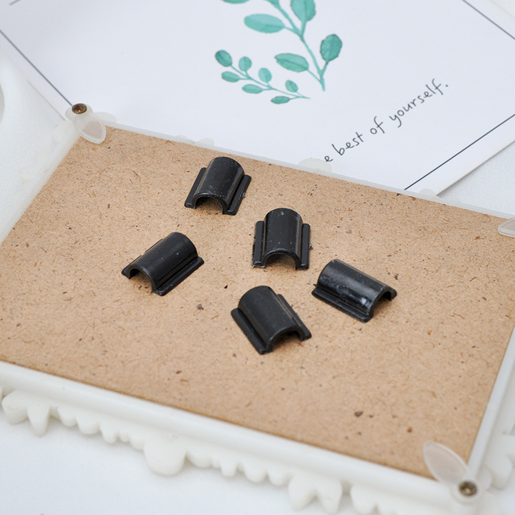 Accesorios de la joyería de bricolaje pasta de hebilla de goma hebilla del anillo del pelo hebilla de plástico C hebilla negro transparente Flor del anillo del pelo