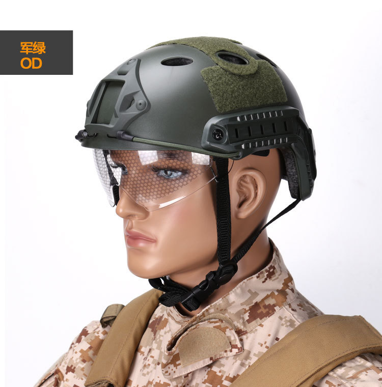 RÁPIDO casco táctico gafas protectoras versión PJ/Respuesta Rápida casco táctico anticolisión casco de equitación