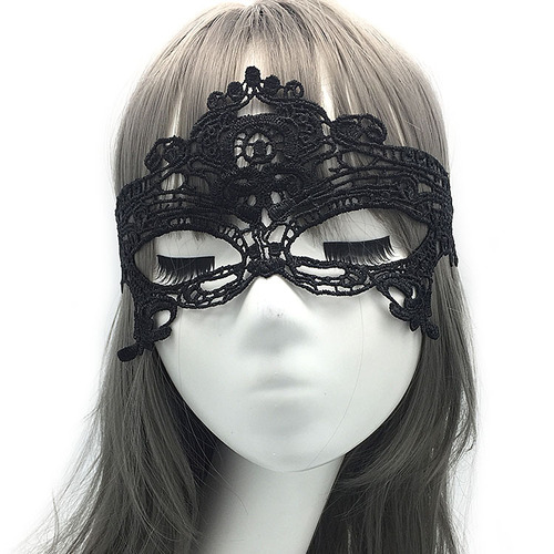 Black Queen Lace Mask Halloween Mask Cos Shooting Props Half Face Sexy Eye Mask Red