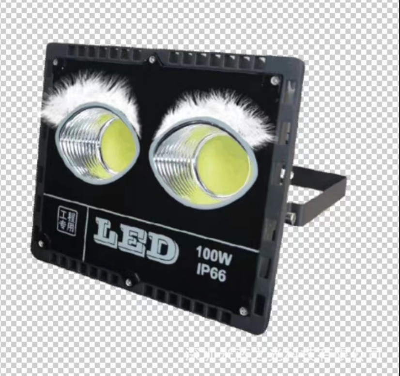 新款投光灯成品  100W  一体式聚光投光灯 米钻黄金眼系列 泛光灯