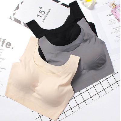 安心壹代二代bras薄款無痕內衣女輕運動背心無鋼圈壹片式睡眠文胸