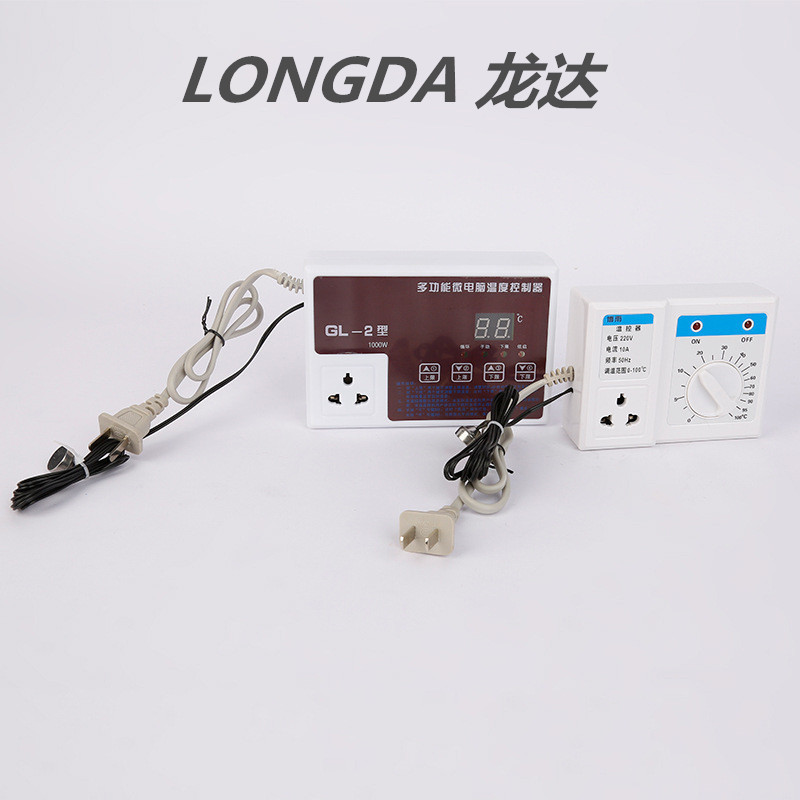 货源供应龙达温控器 多功能数显温度控制器 电子温控水泵专用插座