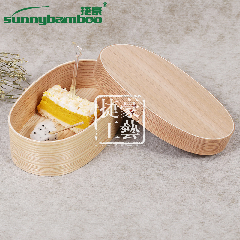 Hot-selling Japanese-style wooden single-layer bento boxes on Taobao, simple and creative wooden lunch boxes wholesale, and customizable food storage boxes detail image 10