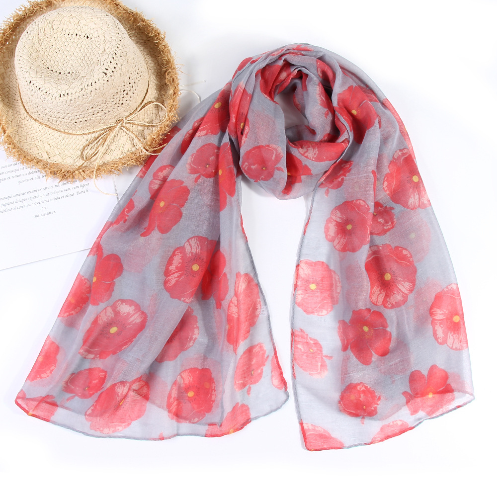 Women's Ig Style Elegant Flower Polyester Scarf display picture 8