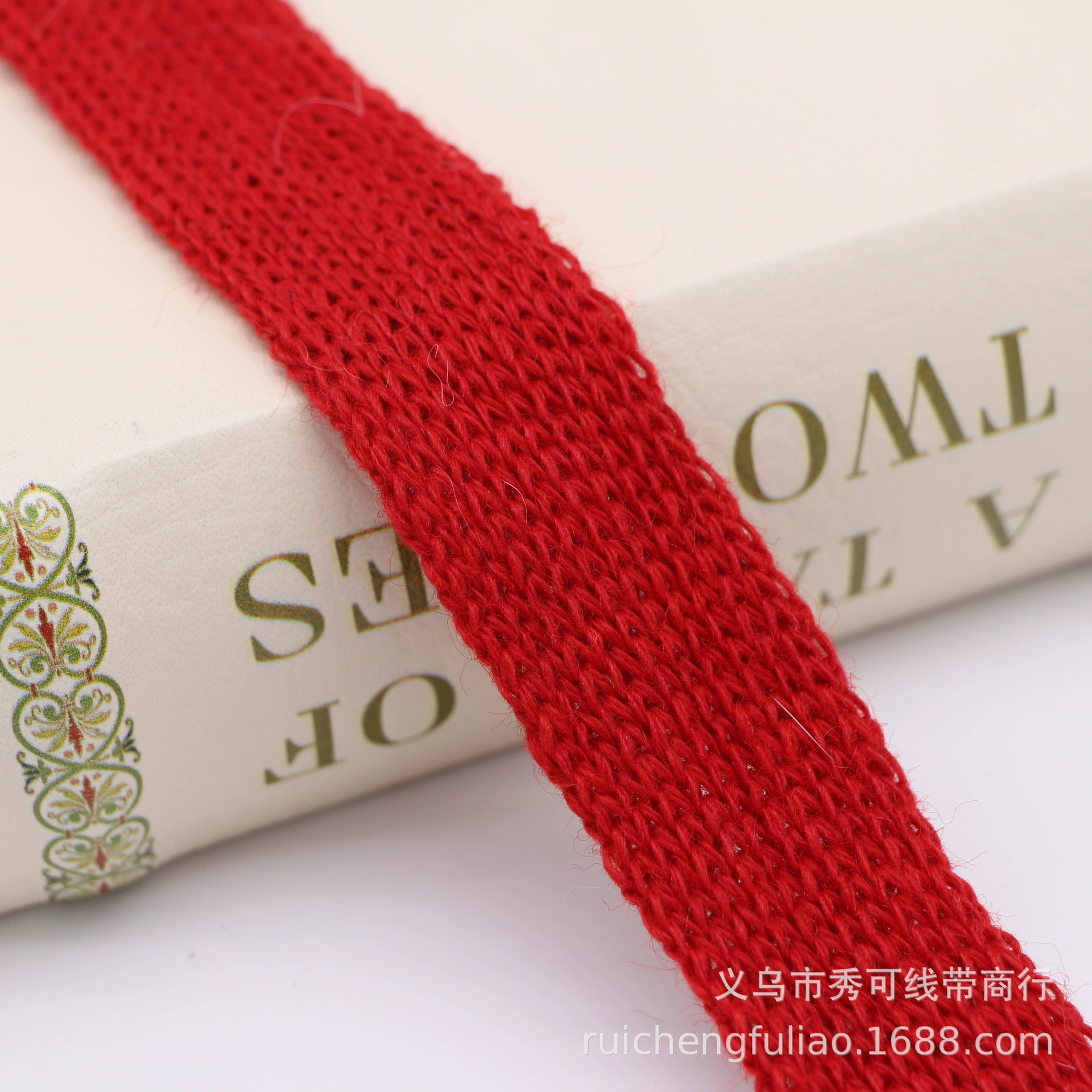 Woven elastic hair accessory with bow, material, Korean style