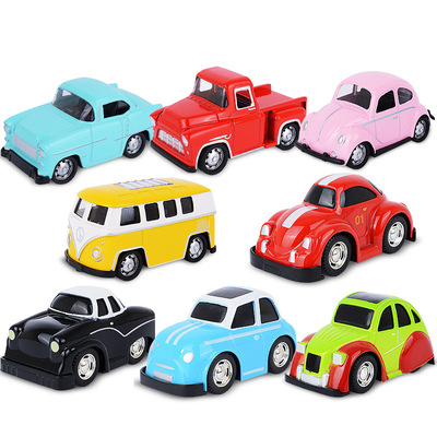Q版合金汽车模型仿真迷你回力儿童玩具摆件男孩甲壳虫小汽车车模|ms