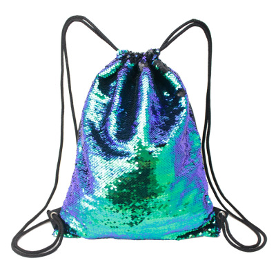 Amazon explosion models Toggle Discoloration Sequins Sports bag Drawstring Pouch outdoors Backpack Manufactor Direct selling
