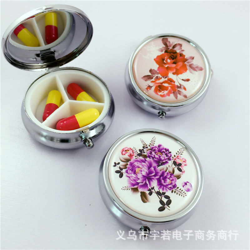 Round three -grid patch metal box Portable portable portable…