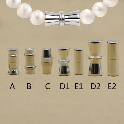 S925 Silver Sterling Silver diy Bracelet Hand string parts Pearl necklace clasp Screw link button Factory wholesale