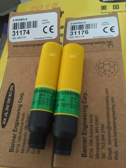 现货原装全新S18SN6DLQ  S18SP6DLQ邦纳BANNER光电传感器