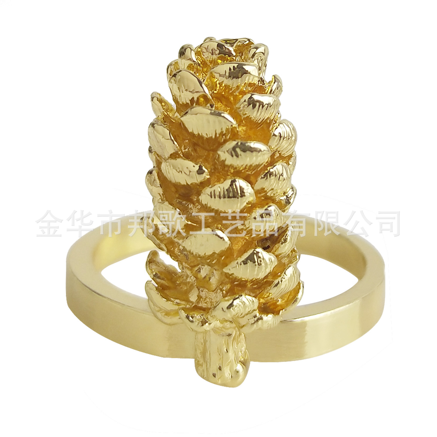 金色銀色古色金屬松果餐巾圈 聖誕節系列餐巾環 廠家直銷