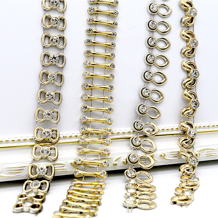 塑料ABS珍珠线钻辅料配饰链线钻条钻DIY服饰鞋帽装饰品链条潮流