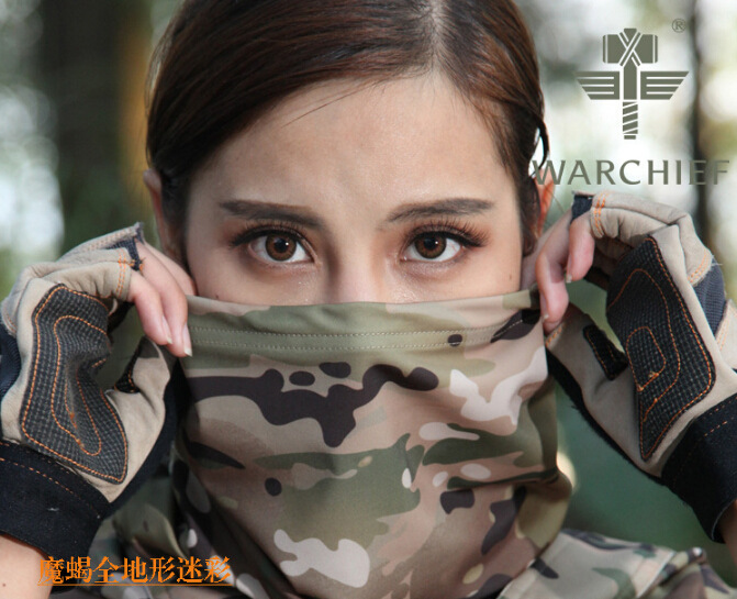 Bufanda de camuflaje táctico bufanda de equitación al aire libre variedad multifuncional bufanda mágica elástica a prueba de arena sombrerería