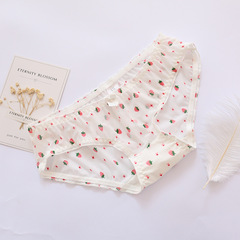 B6 Japanese girl cute panties bread pants mesh transparent sexy breathable triangle mid-low waist soft girl fat times