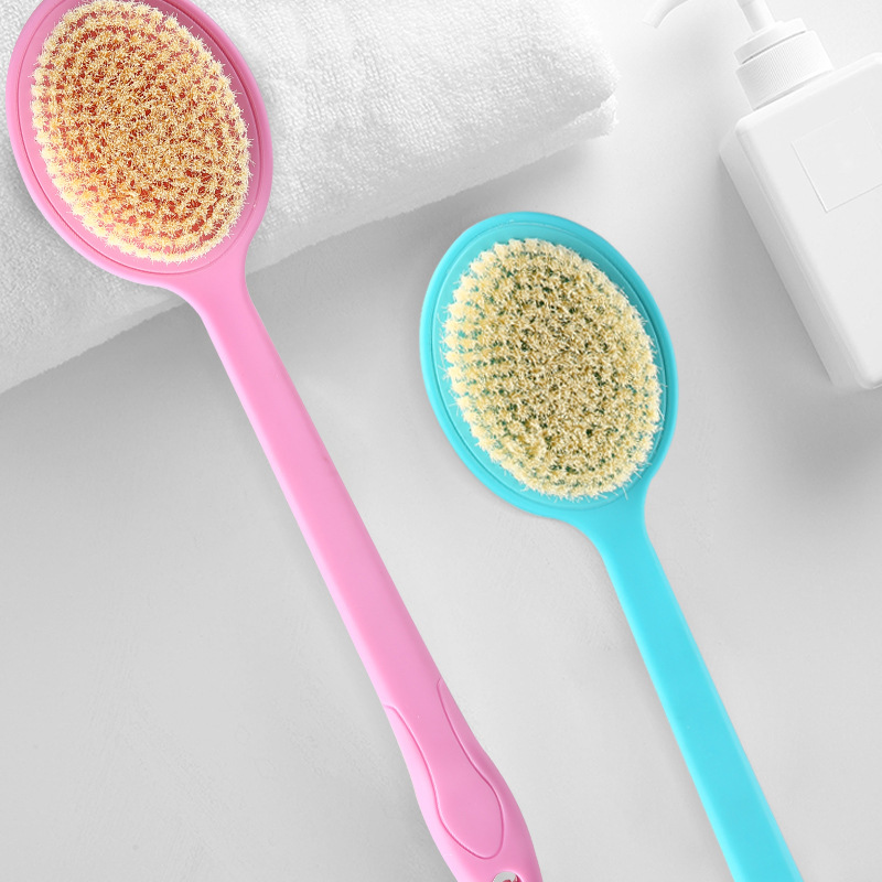 Hogar mango largo PP cepillo de baño nylon pelo suave cepillo de baño Baño frotar la espalda frotar artefacto en stock al por mayor