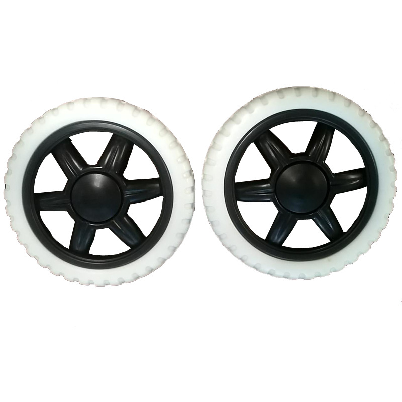 购物车轮子买菜车配件小拉车手拉车折叠小推车拖车拉杆家用便携|ru