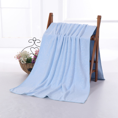Factory Direct Sale 70x140 Ultra Fine Fiber Bath Towel with Floral Cartoon Bear Design, Water-absorbent and Soft Bath Towel Wholesale