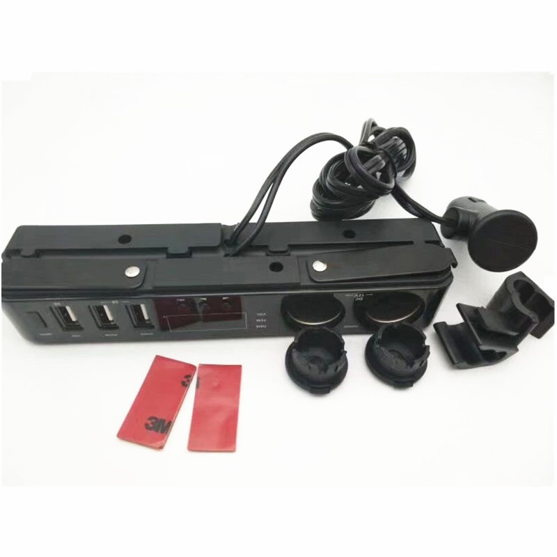 车载后座多功能USB 温度电压房车移动充电器3个USB+时间显示 举报