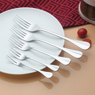 Champion series Fork stainless steel The main meal Western fork Fruit fork Cake fork gift tableware Logo customized