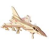 Реалистичный истребитель, трехмерная модель самолета, деревянная головоломка, интеллектуальная игрушка, DIY