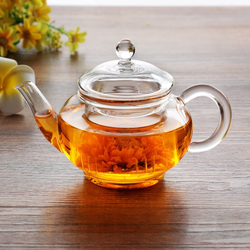 廠家直銷 玻璃小茶壺 高鵬矽玻璃帶過濾250毫升六人壺茶具手把壺