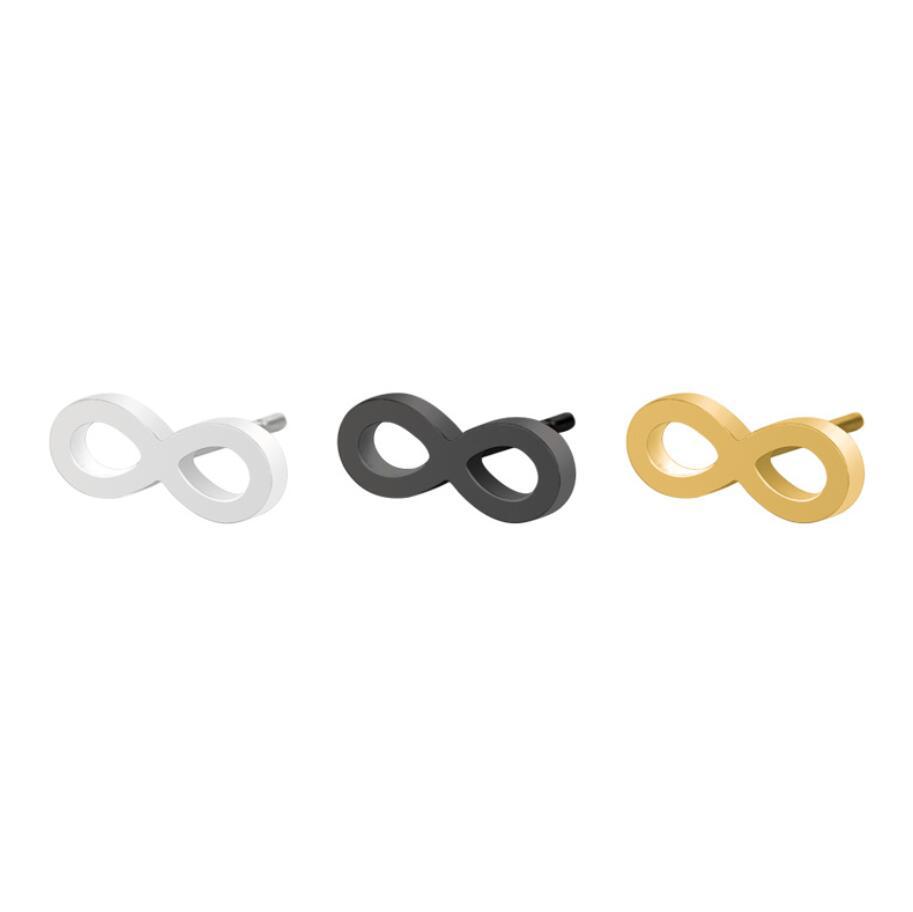 6g Weight PVD Coated Gold Plating Process PVD Coated 18K Gold Real Gold Plated Infinity 304 Stainless Steel Fashion Waterproof Non Tarnish Ear Studs