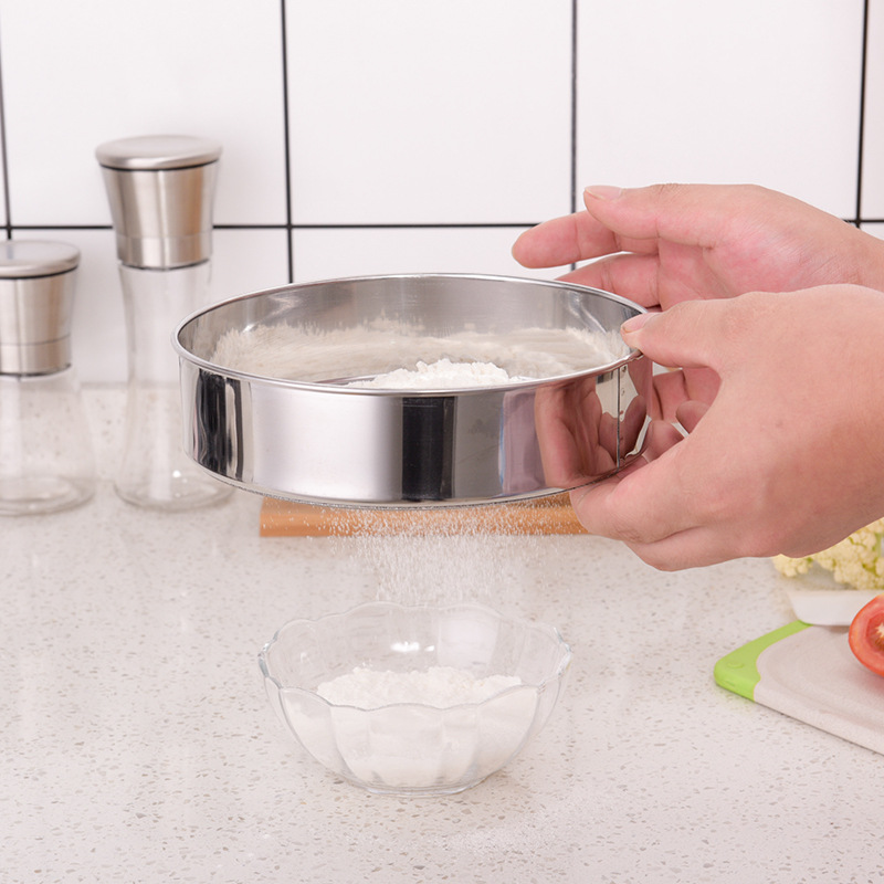 厂家直销筛网不锈钢分样筛面粉筛子米粉篱6件套装彩盒装