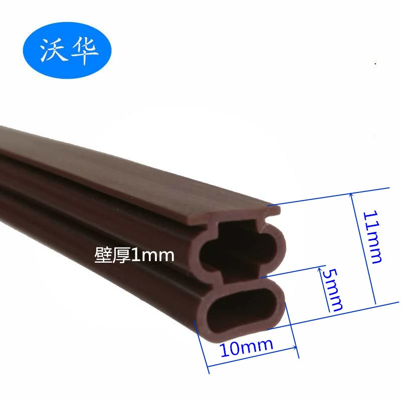 Прямые поставки с завода: I-образный силиконовый уплотнитель для противовзломных дверей, коричневый, самоклеящийся, звукоизоляционный и противоударный.