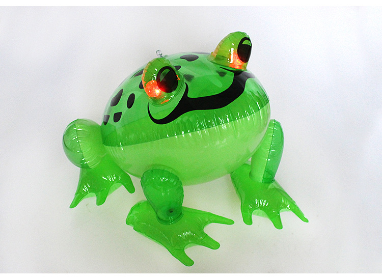 Luminous Inflatable Frog Pvc Inflatable Cartoon Animal Frog Children's Toy With Light Drawstring Frog Wholesale display picture 7