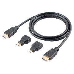 High-Definition HDMI 3-in-1 Adapter Mini Micro HDMI to HDMI Cable 3-in-1 Male to Female Manufacturer Direct Sale