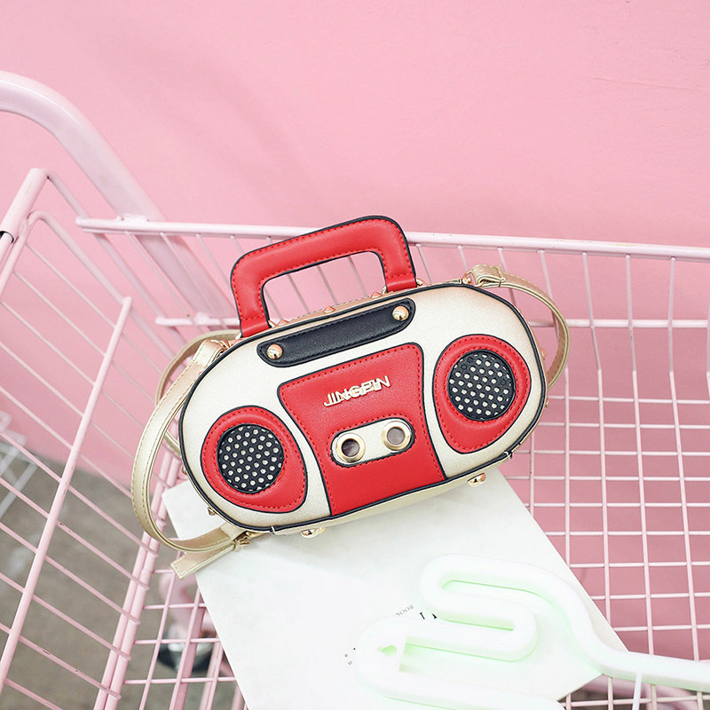 Bolso de Mano Estilo Radio Retro de PU